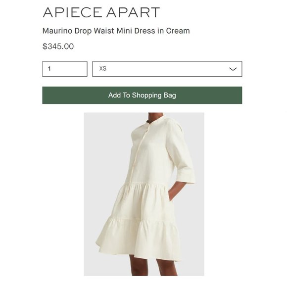 NEW Apiece Apart Maurino Drop Waist Dress - Picture 6 of 13